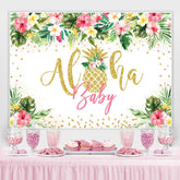Aloha Baby Tropisch Blumen Sommer babydusche Hintergrund